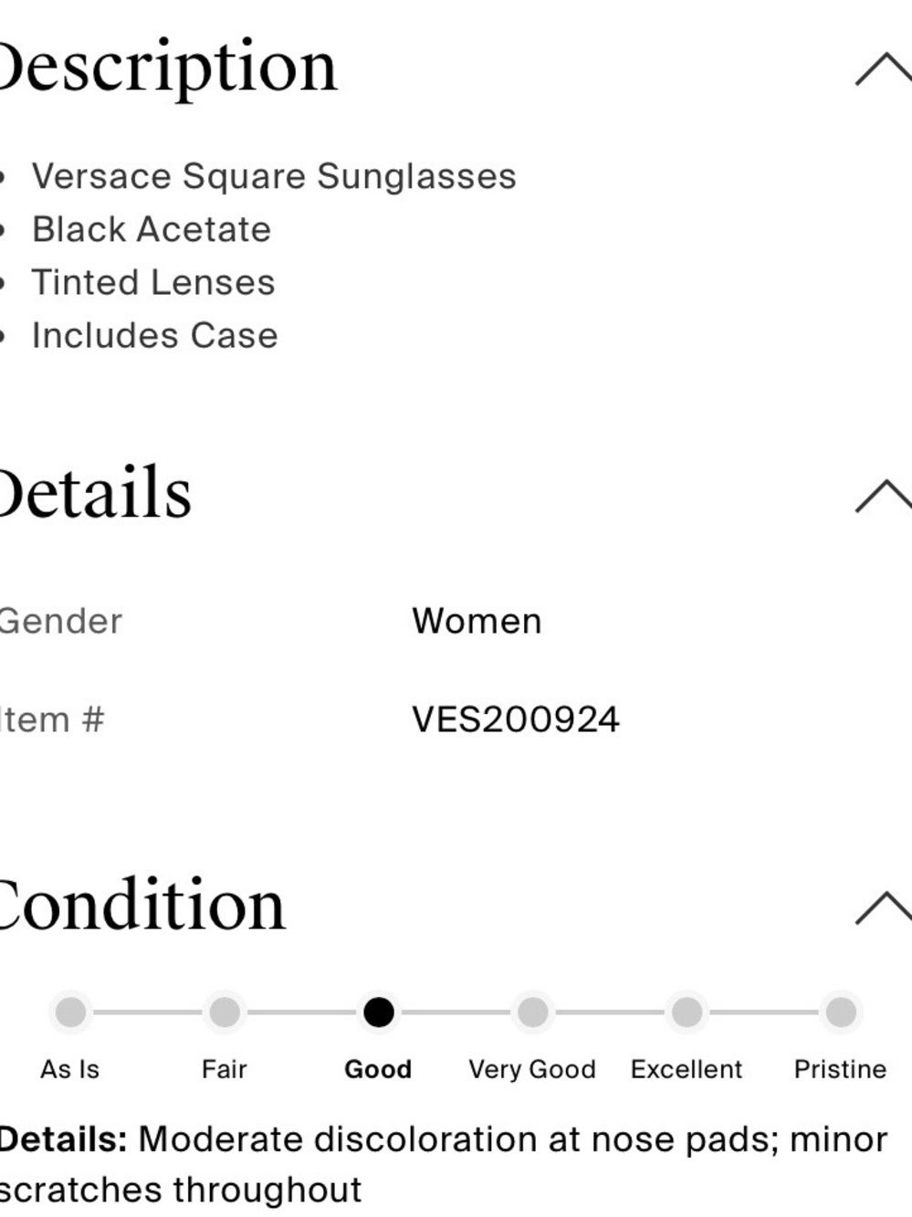 Versace Rimless Sunglasses with Blue Lenses - Picture 4 of 7